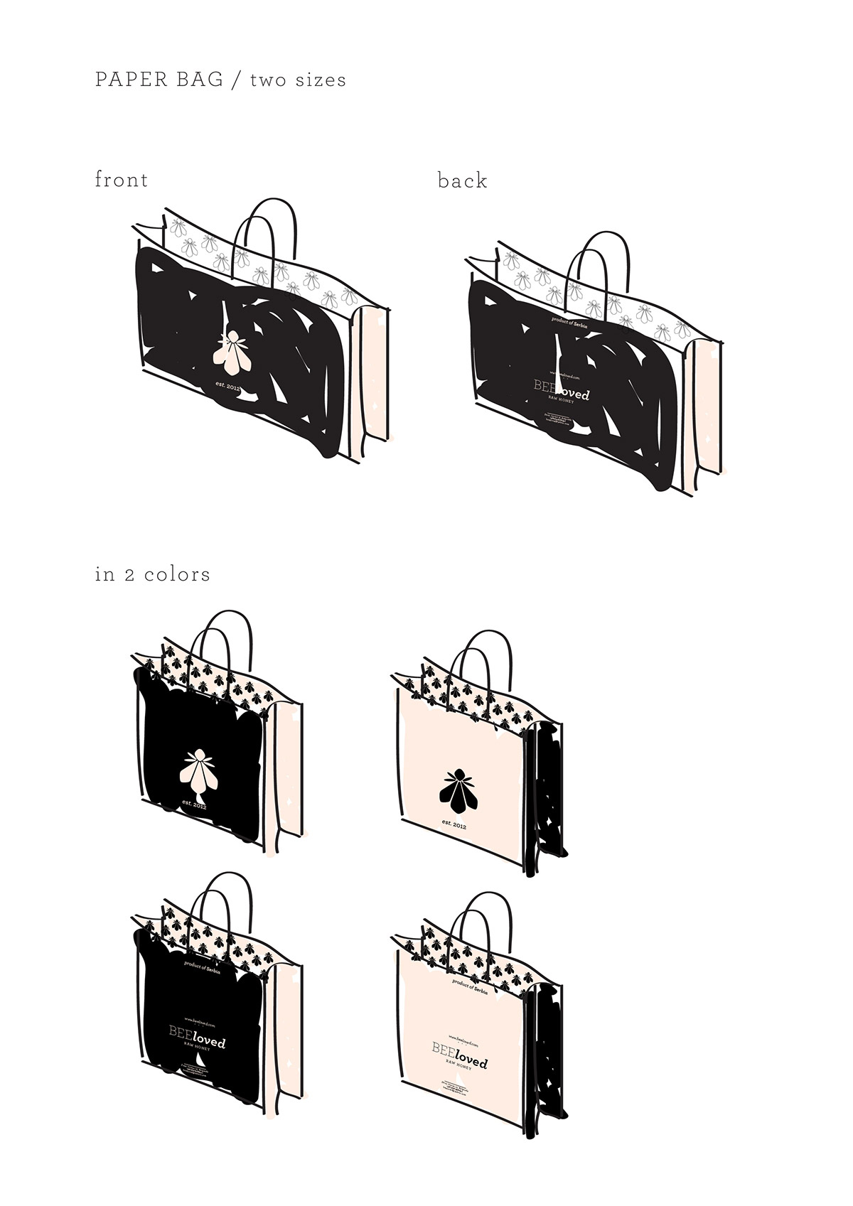 BEEloved honey蜂（fēng）蜜创意包装（zhuāng）手提袋设计